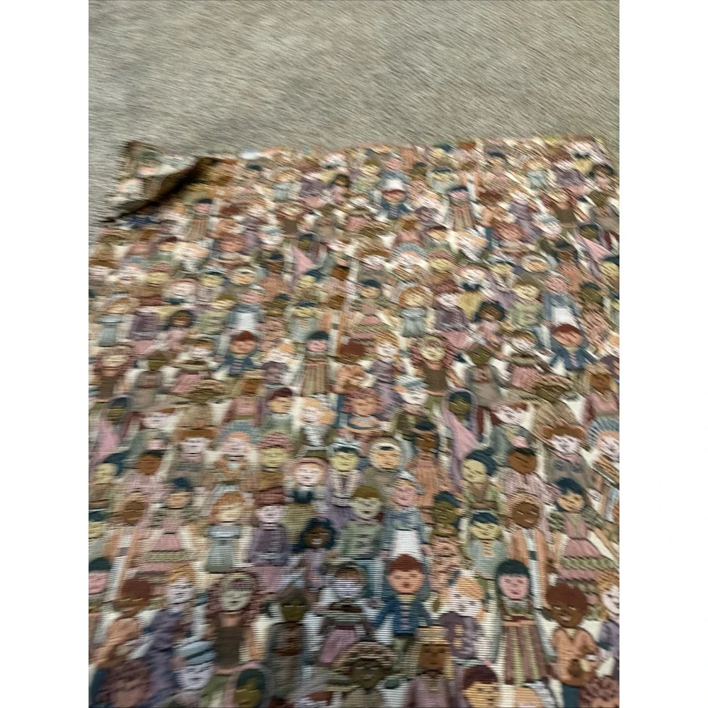 Vintage Tapestry Fabric~Children Of The World Thick Heavy 55